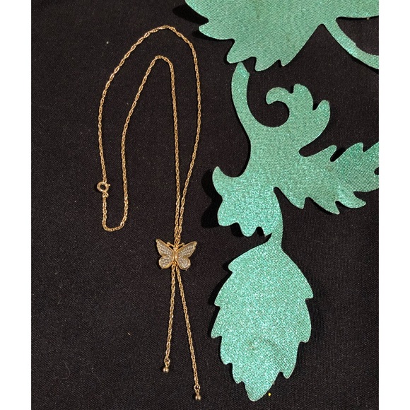 Avon vintage 1979 butterfly  lariat Y necklace - Picture 4 of 11